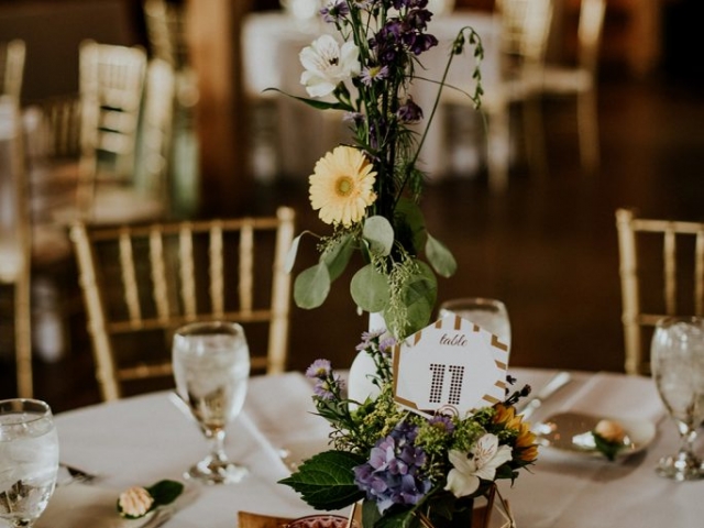 The Floral Masters Wedding Ceremony Floral Centerpieces