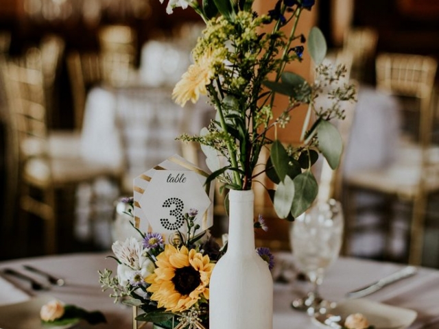 The Floral Masters Wedding Ceremony Floral Centerpieces