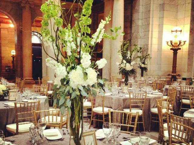 The Floral Masters Wedding Ceremony Floral Centerpieces