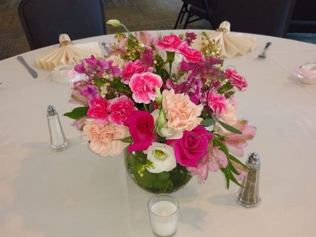 The Floral Masters Wedding Ceremony Floral Centerpieces