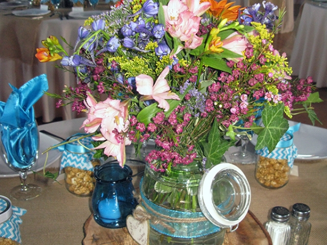 The Floral Masters Wedding Ceremony Floral Centerpieces